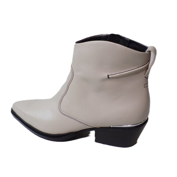 🆕FRANCO SARTO Blake Pointed Toe Western Zip Bootie Ankle Boot 8 White - Picture 15 of 16
